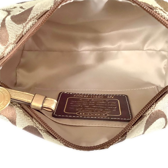 πHPππCOACH Mini PurseβLogo Pattern w/Gold - Picture 7 of 9